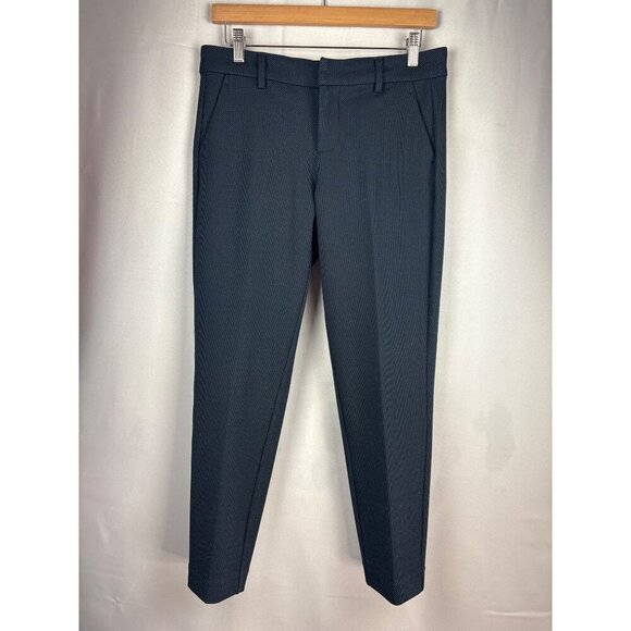 Liverpool Los Angeles Womens Petite Dress Pants 4/27 Navy Stretch Waist - Picture 1 of 5